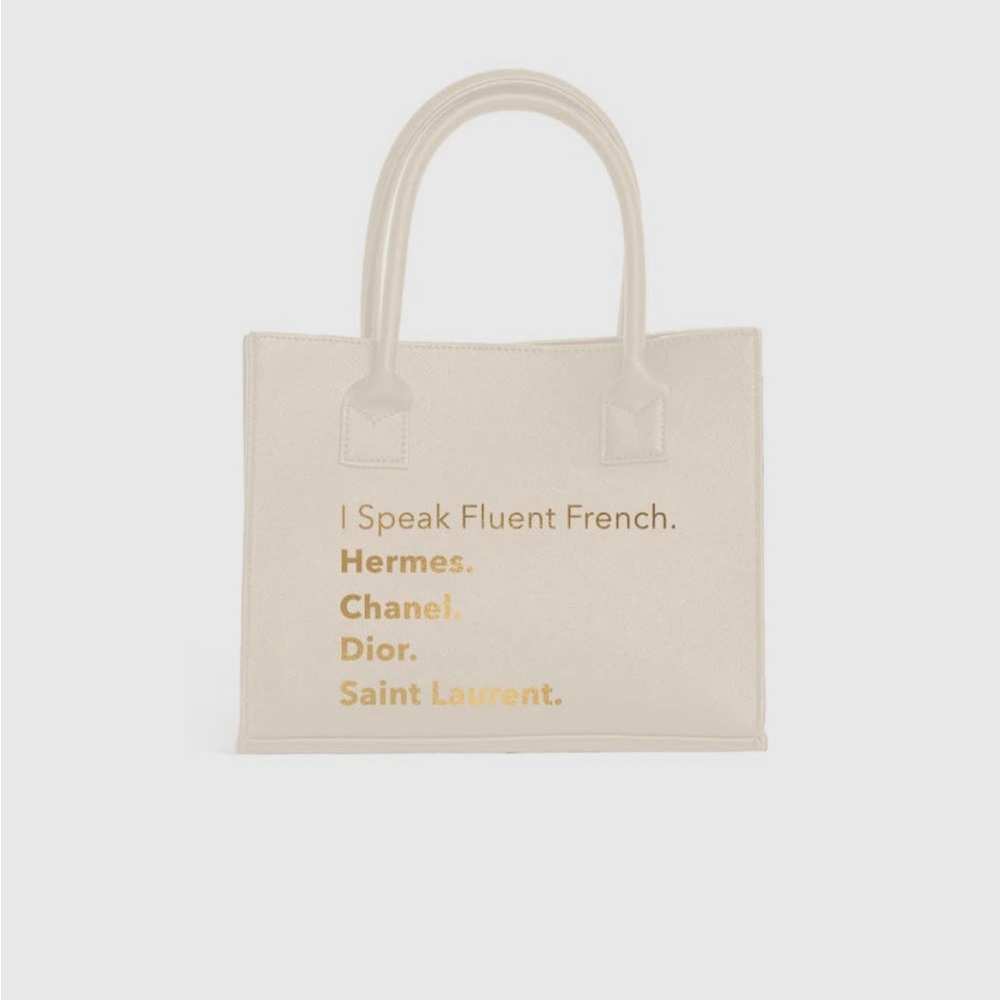 I speak fluent mini tote